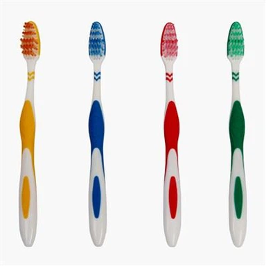 فرشاة أسنان متوسطة للكبار بمقبض مانع للانزلاق